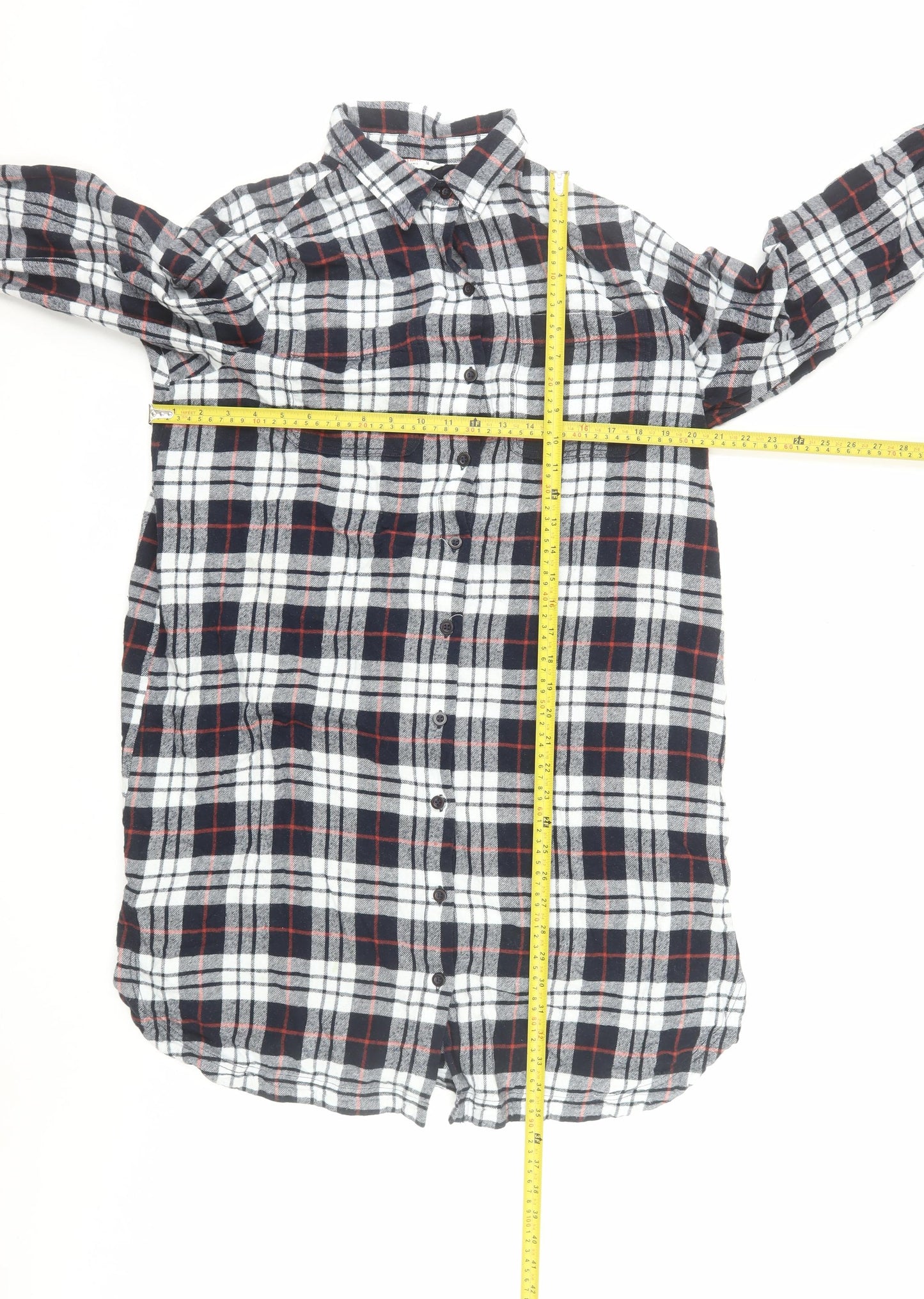 John Lewis Women’s Multicoloured Flannel Button-Up Shirt Size 16