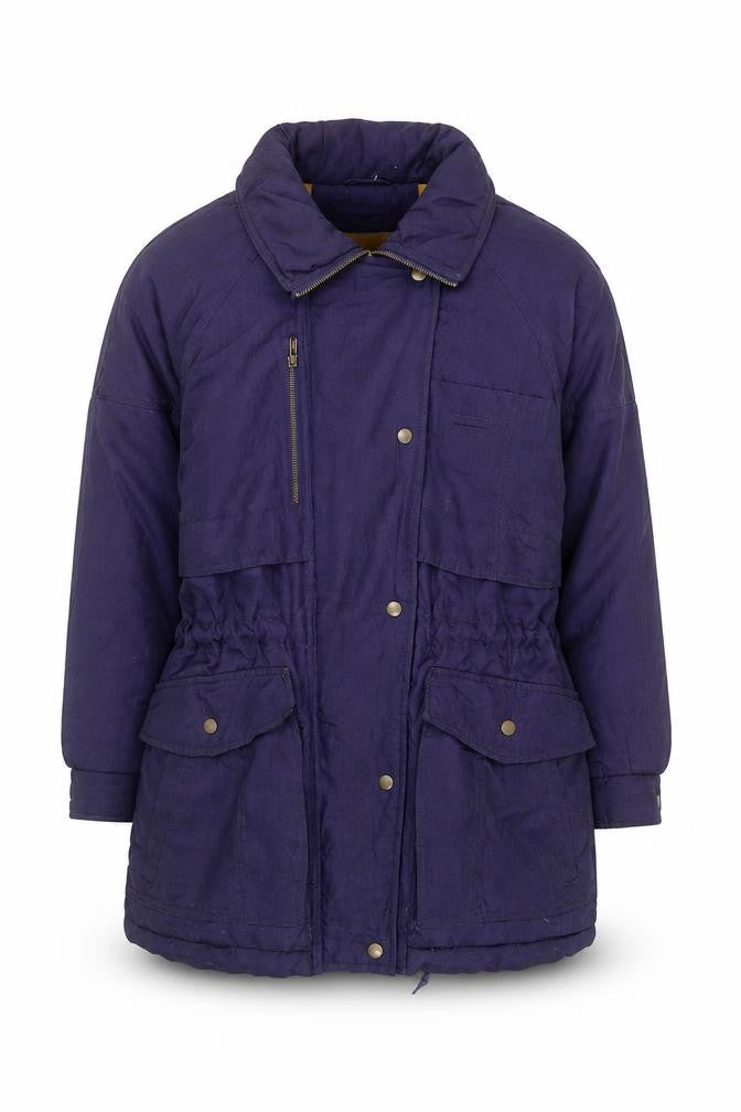 Gallery Men's Purple Down Insulated Parka Coat Size S Winter Jacket
