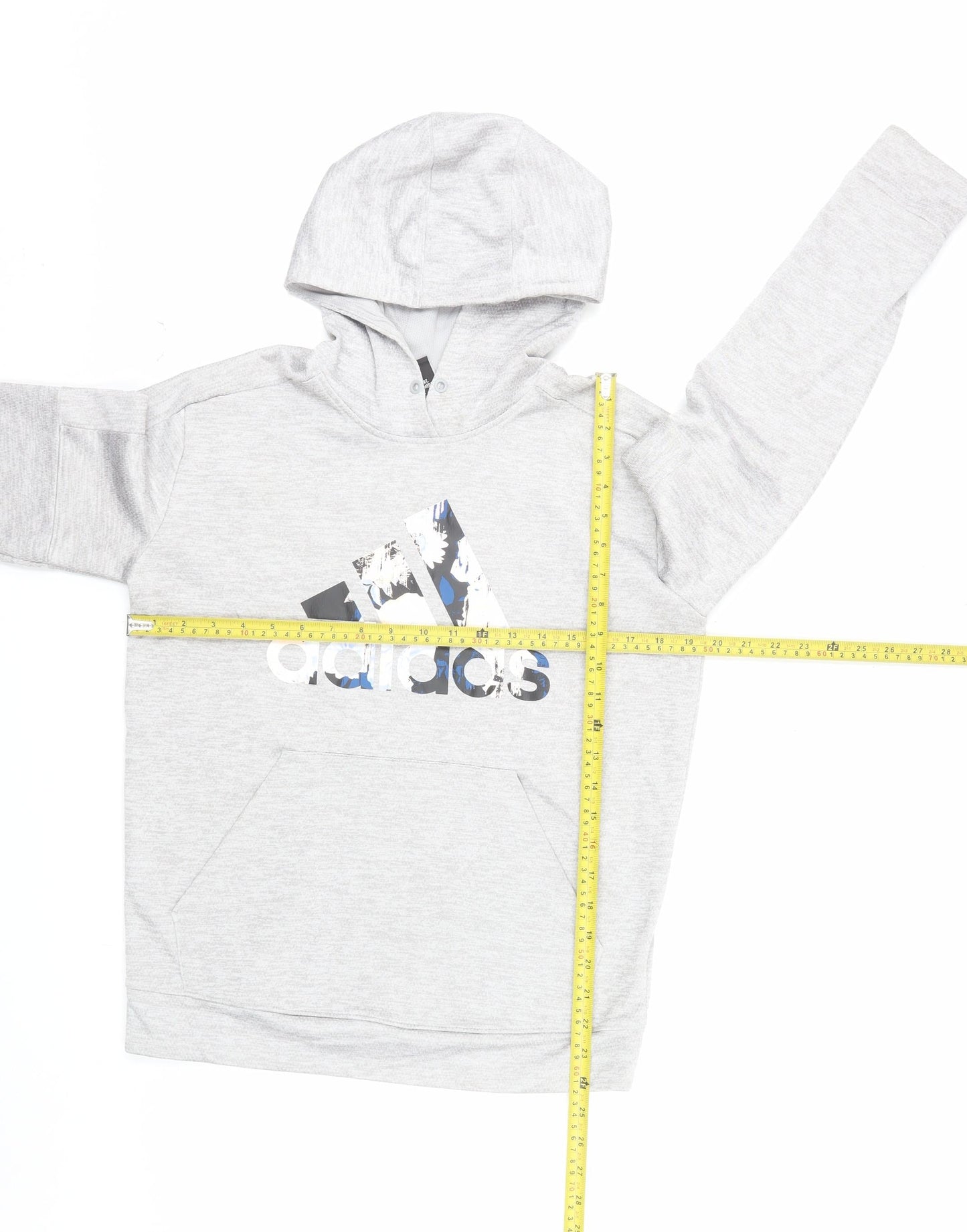 Adidas Women’s Grey Pullover Hoodie Size M Polyester Sportswear