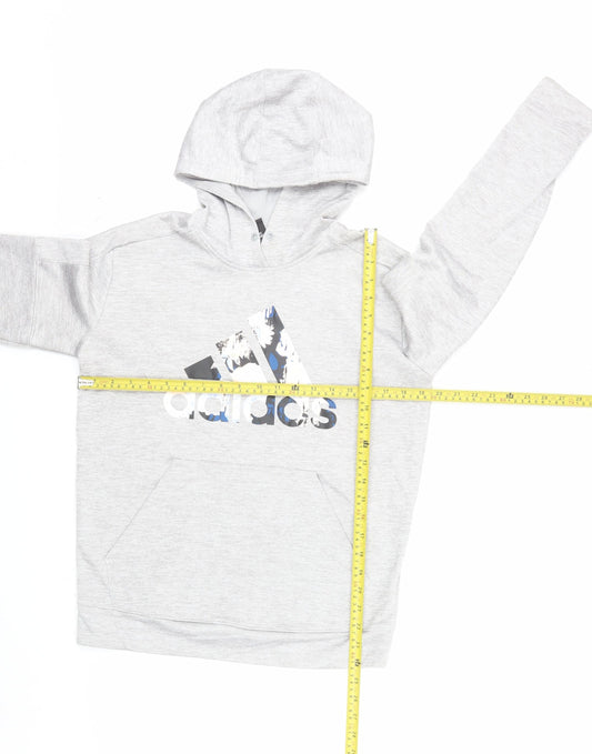 Adidas Women’s Grey Pullover Hoodie Size M Polyester Sportswear