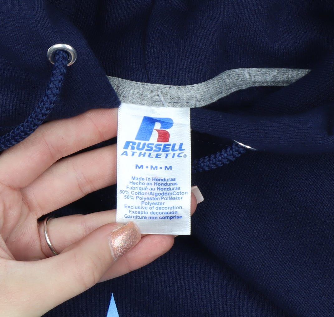 Russell Athletic Men’s Blue Pullover Hoodie M Baseball Sportswear