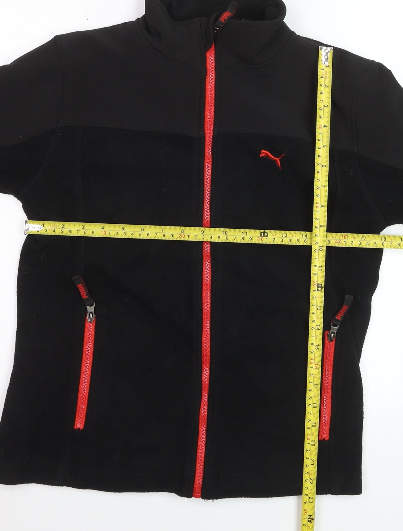 Puma Teens Black Full Zip Fleece Sweatshirt XL Sports Style