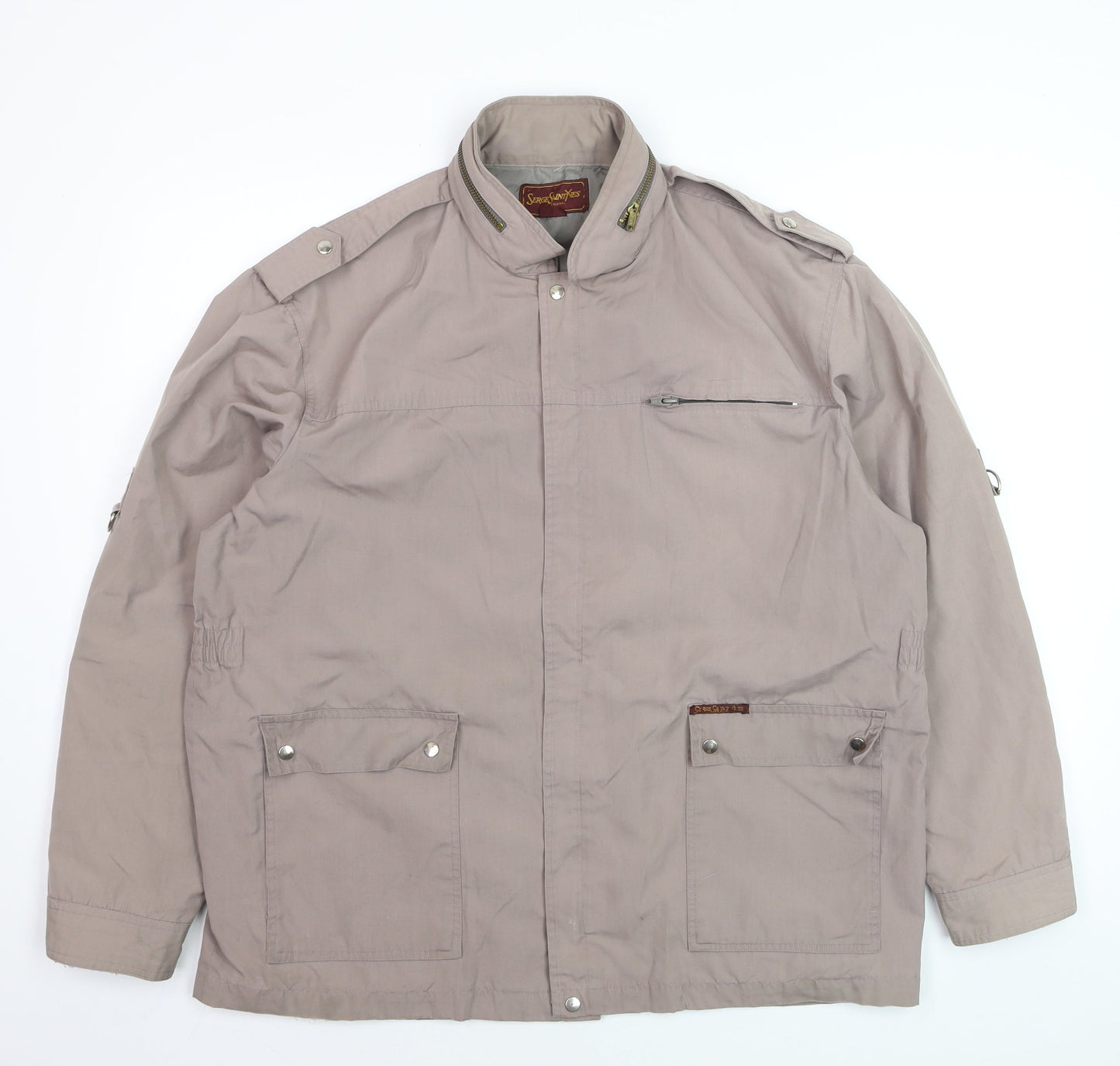 Serge Saint Yves Men's Beige XL Military Cotton Jacket