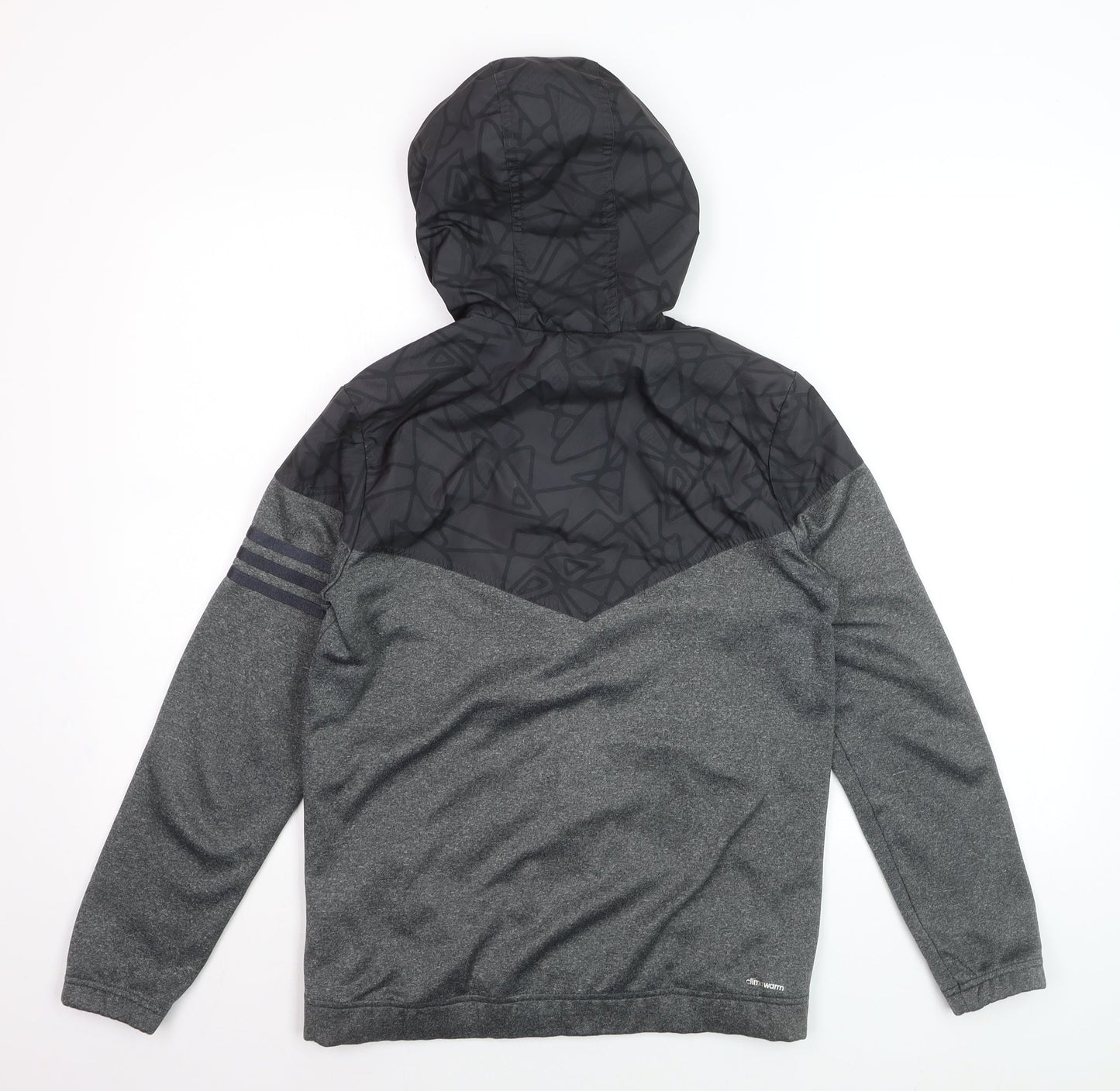Adidas Boys Grey ClimaWarm Messi Full Zip Hooded Track Jacket - Size 13-14 Years