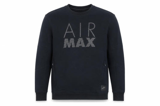 Nike Men’s Black Air Max Pullover Sweatshirt M Crew Neck Sportswear