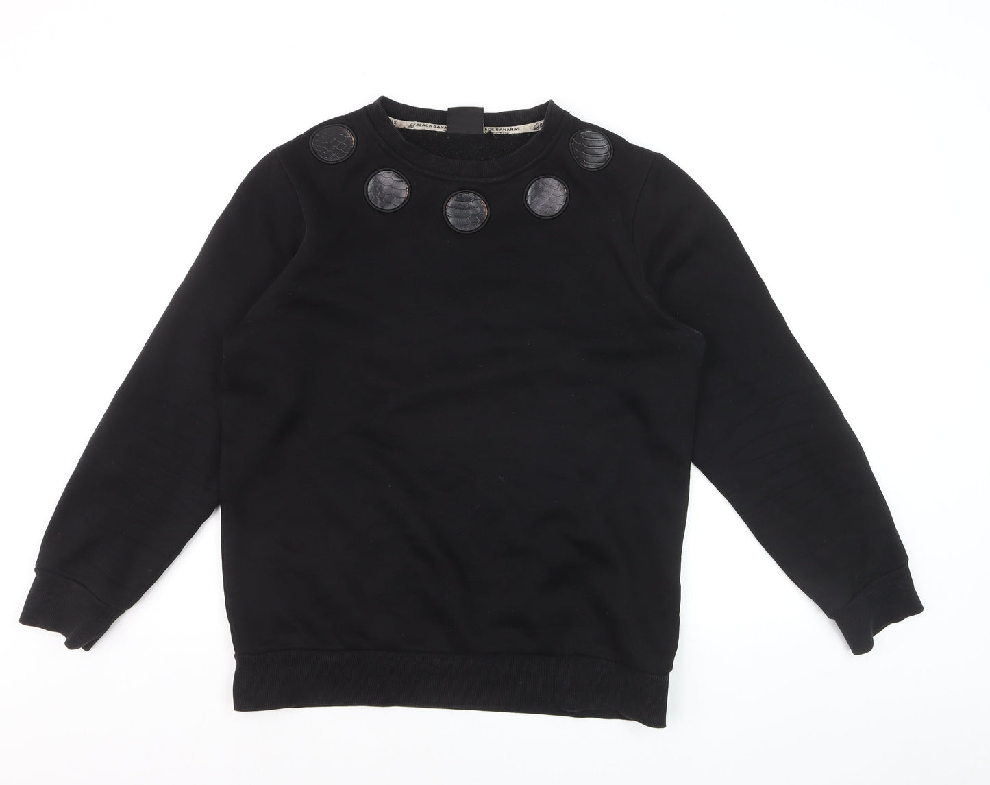 Black Bananas Men's Black Small Crew Neck Pullover Sweatshirt