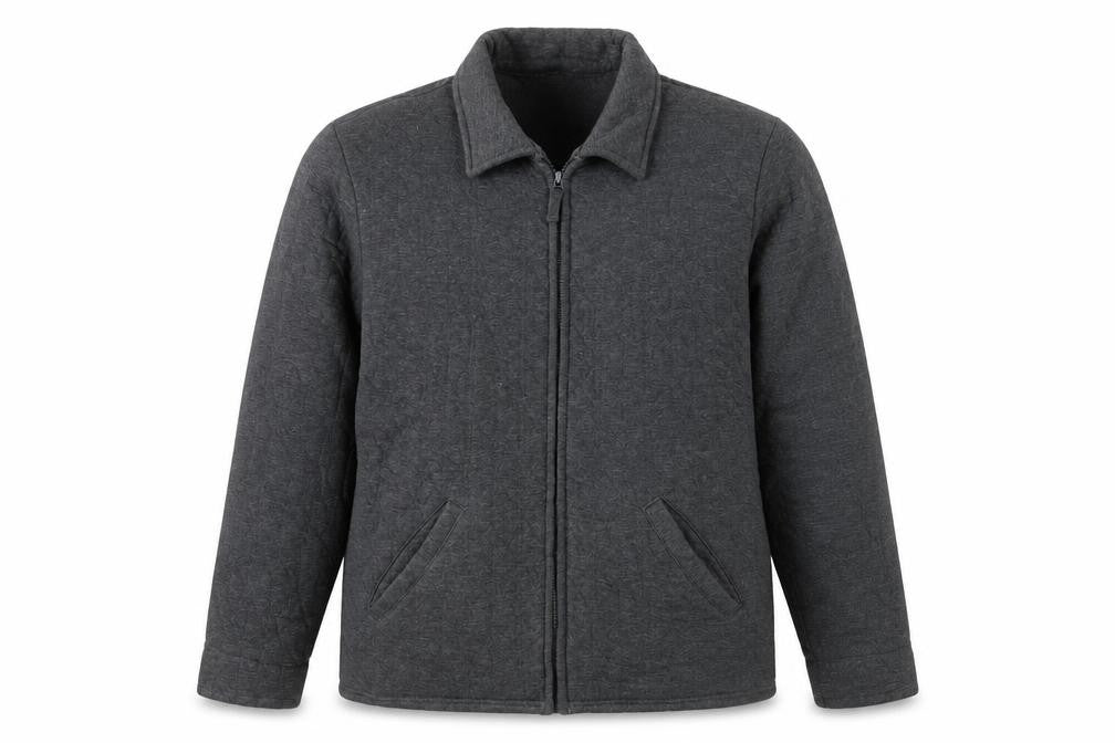 Jumper Men's Grey Full Zip Cotton Blend Casual Jacket M