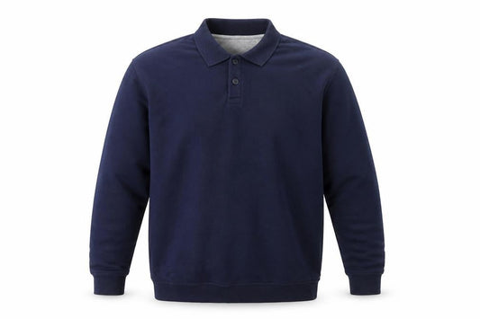 James Pringle Men's Blue Long Sleeve Cotton Polo Shirt Size M