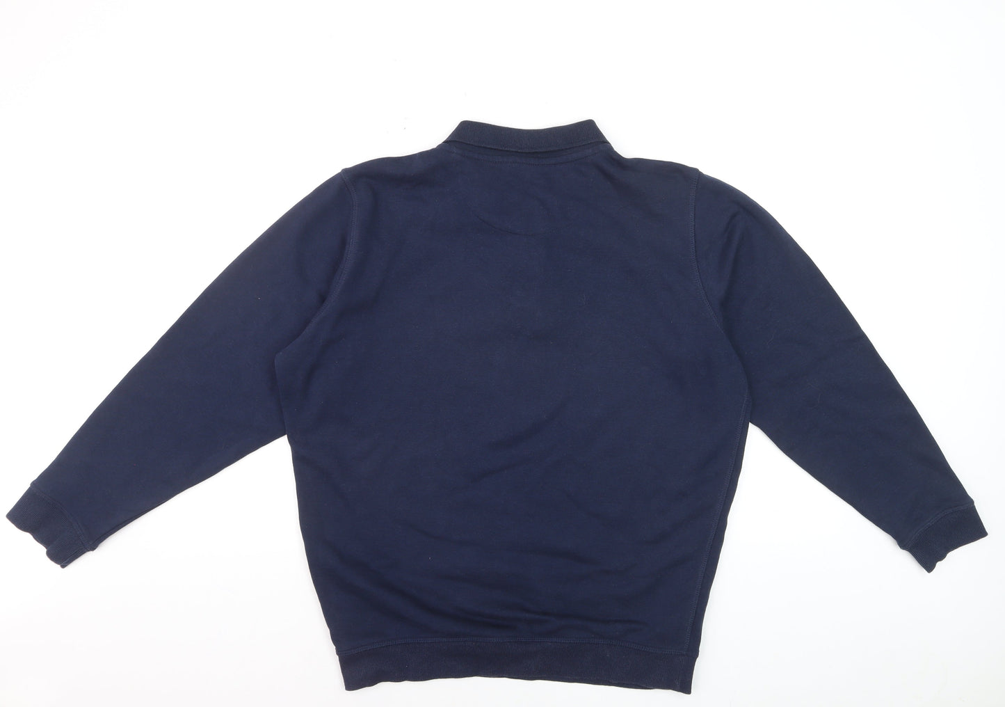 James Pringle Men's Blue Long Sleeve Cotton Polo Shirt Size M