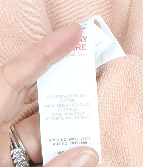 Missguided Women Beige UK 8 Pullover Sweatshirt Relaxed Fit