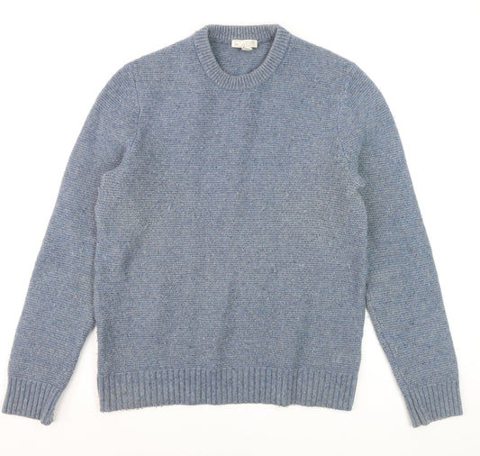Gap Men's Blue Lambswool Crew Neck Pullover Jumper M