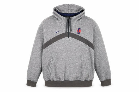 Nike Men's Grey Elite 1/2 Zip Hoodie Size L Athletic Fit
