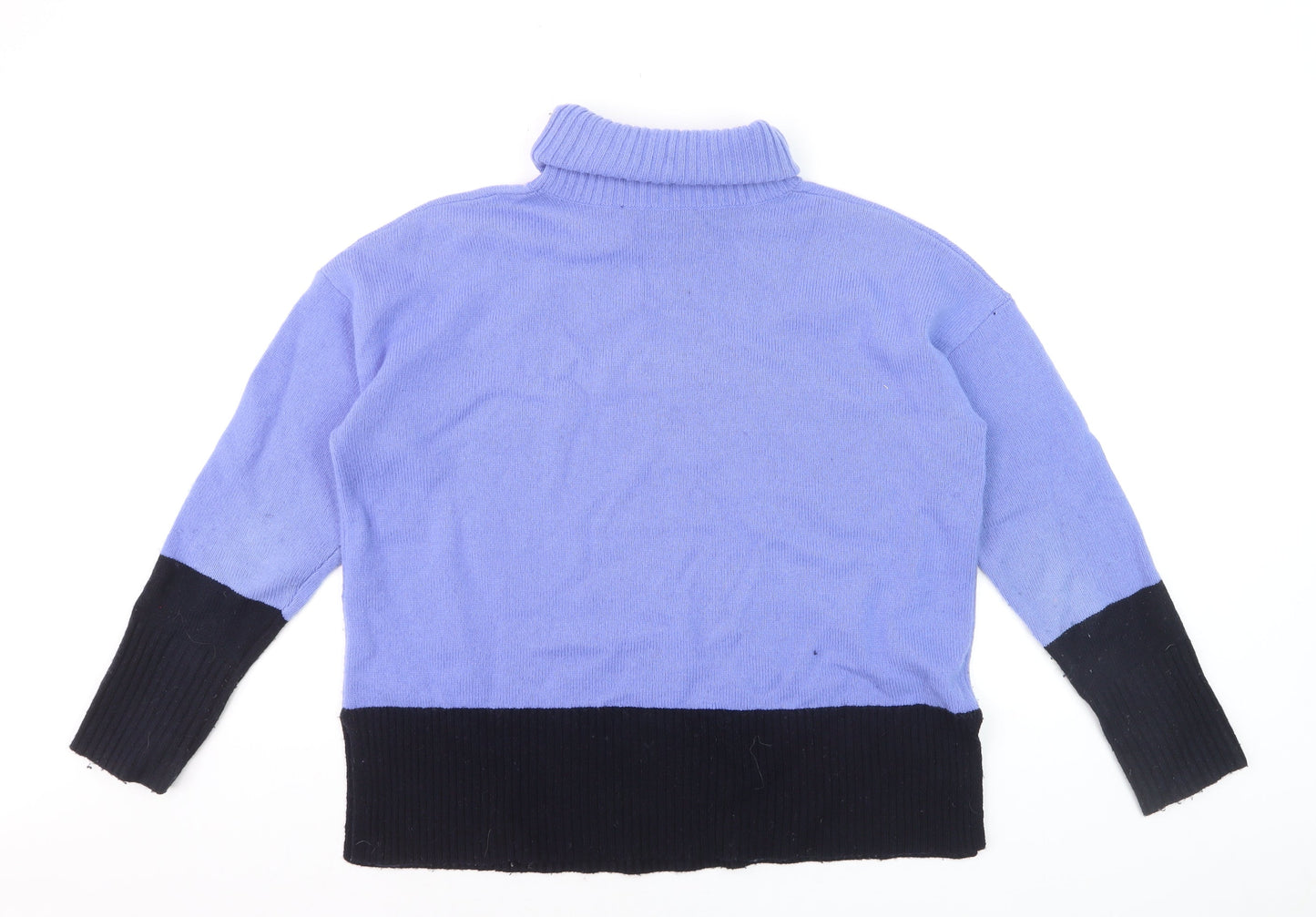 Hobbs Women’s Blue Roll Neck Wool Jumper Size M