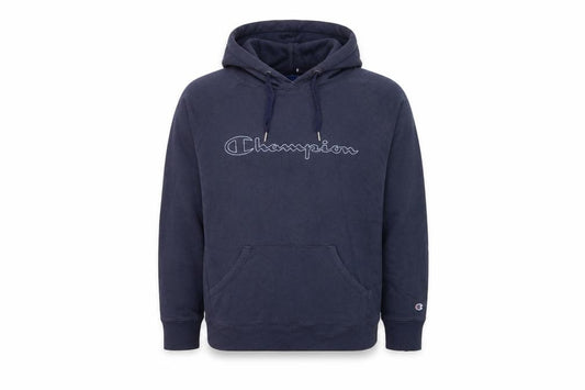 Champion Men's Navy Blue Pullover Hoodie XL Cotton Blend Logo