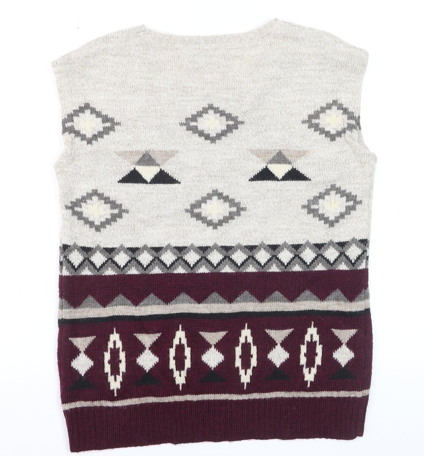 American Eagle Outfitters Men's Beige Aztec Wool Knit Vest XS