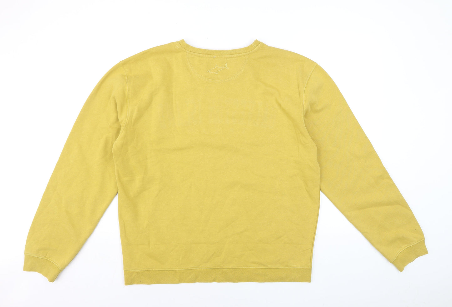 Shark Tee Men's Yellow Galveston Island Texas Pullover Sweatshirt L