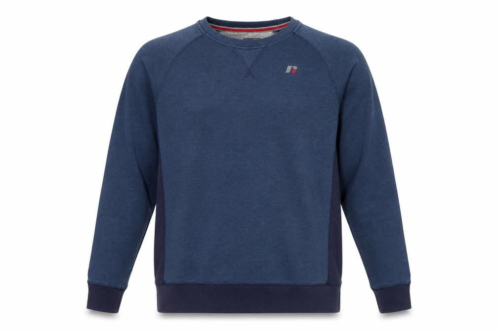 Russell Men’s Blue Crew Neck Pullover Sweatshirt Fleece Size M