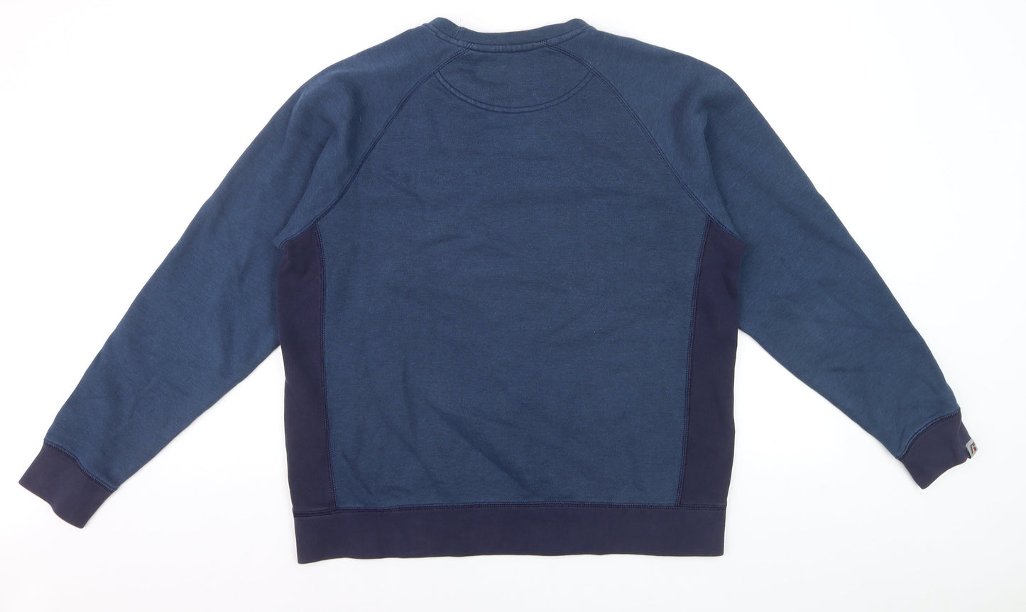 Russell Men’s Blue Crew Neck Pullover Sweatshirt Fleece Size M