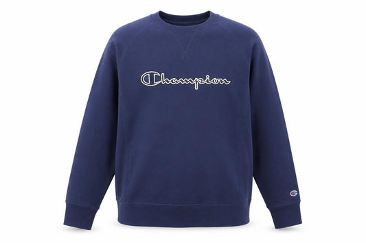 Champion Men's Blue Small Pullover Sweatshirt Crew Neck Logo Sportswear