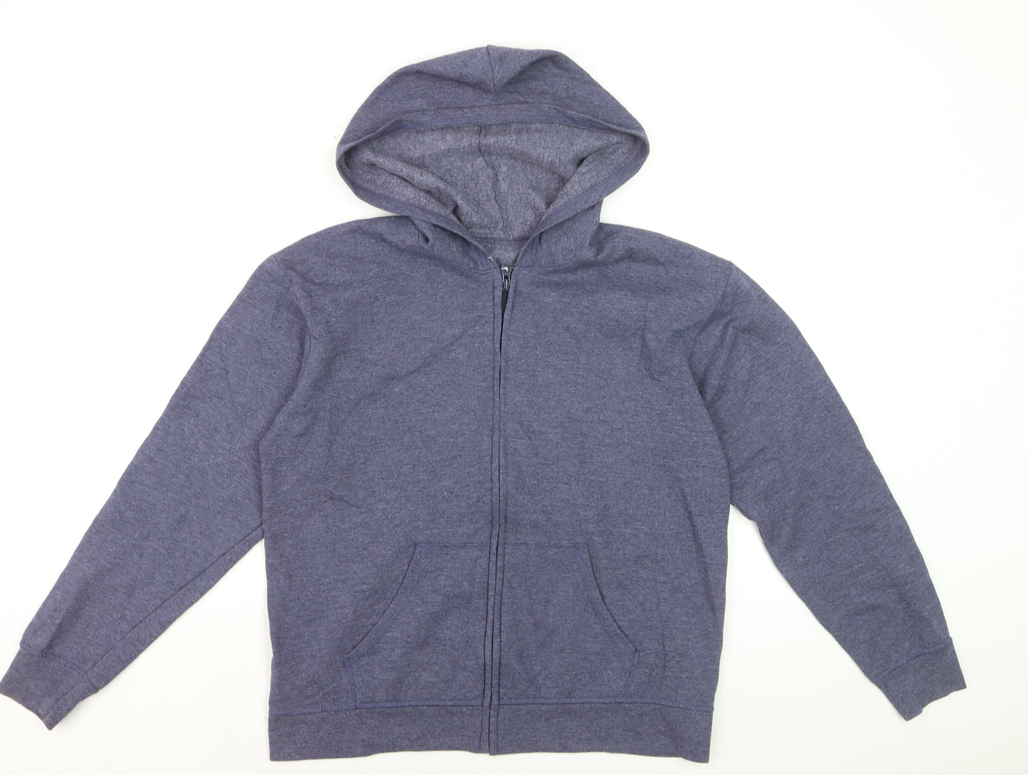 Hanes Men's Blue Full Zip Fleece Hoodie Size M