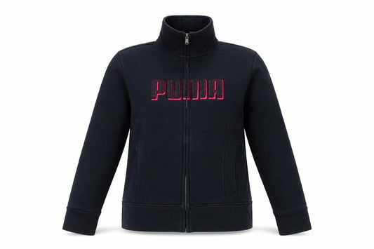 Puma Women Black Full Zip Sweatshirt Size 14 Classic Fit