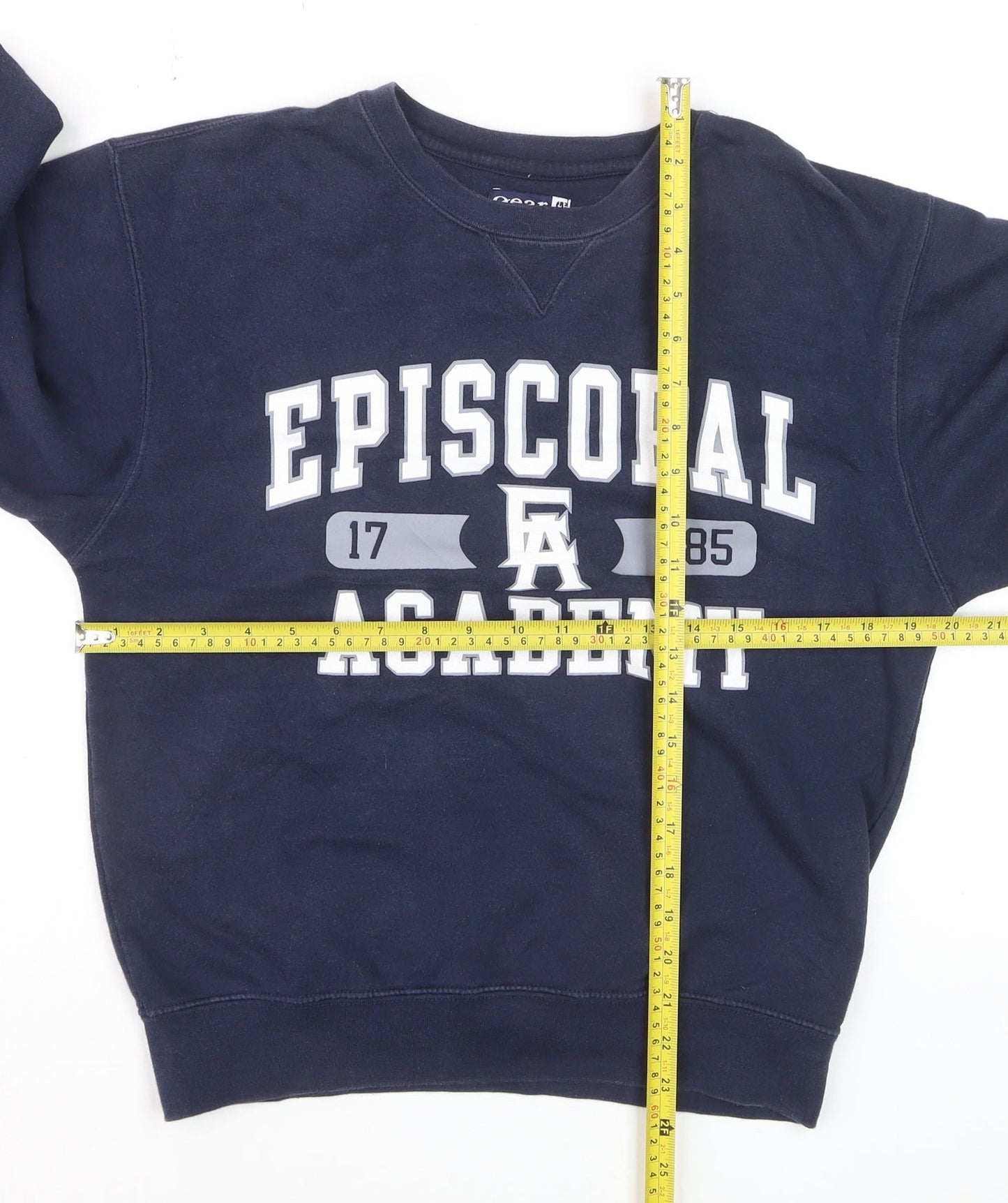Gear For Sports Boys Navy Blue XS Pullover Sweatshirt - Episcopal Academy Print
