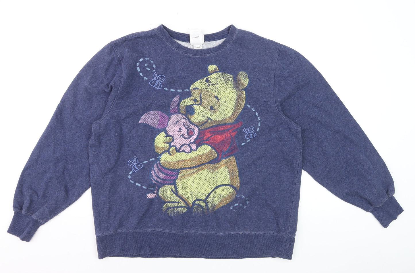 Disney Store Women’s Blue Winnie the Pooh Sweatshirt XL Pullover Cotton Blend