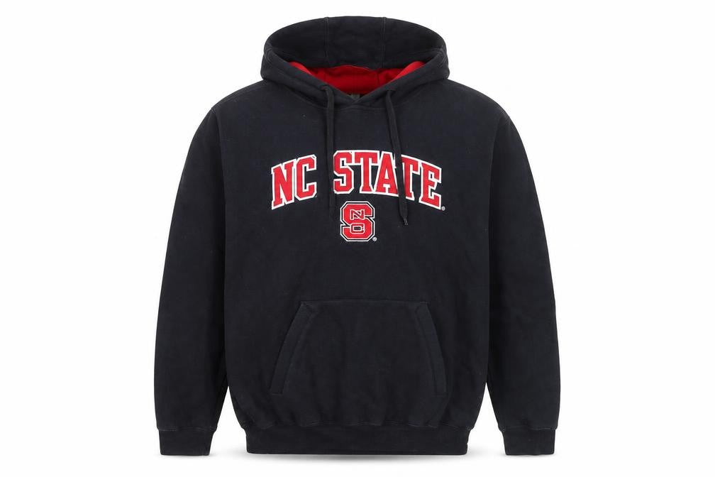 Genuine Stuff Men's Black NC State Pullover Hoodie Size L