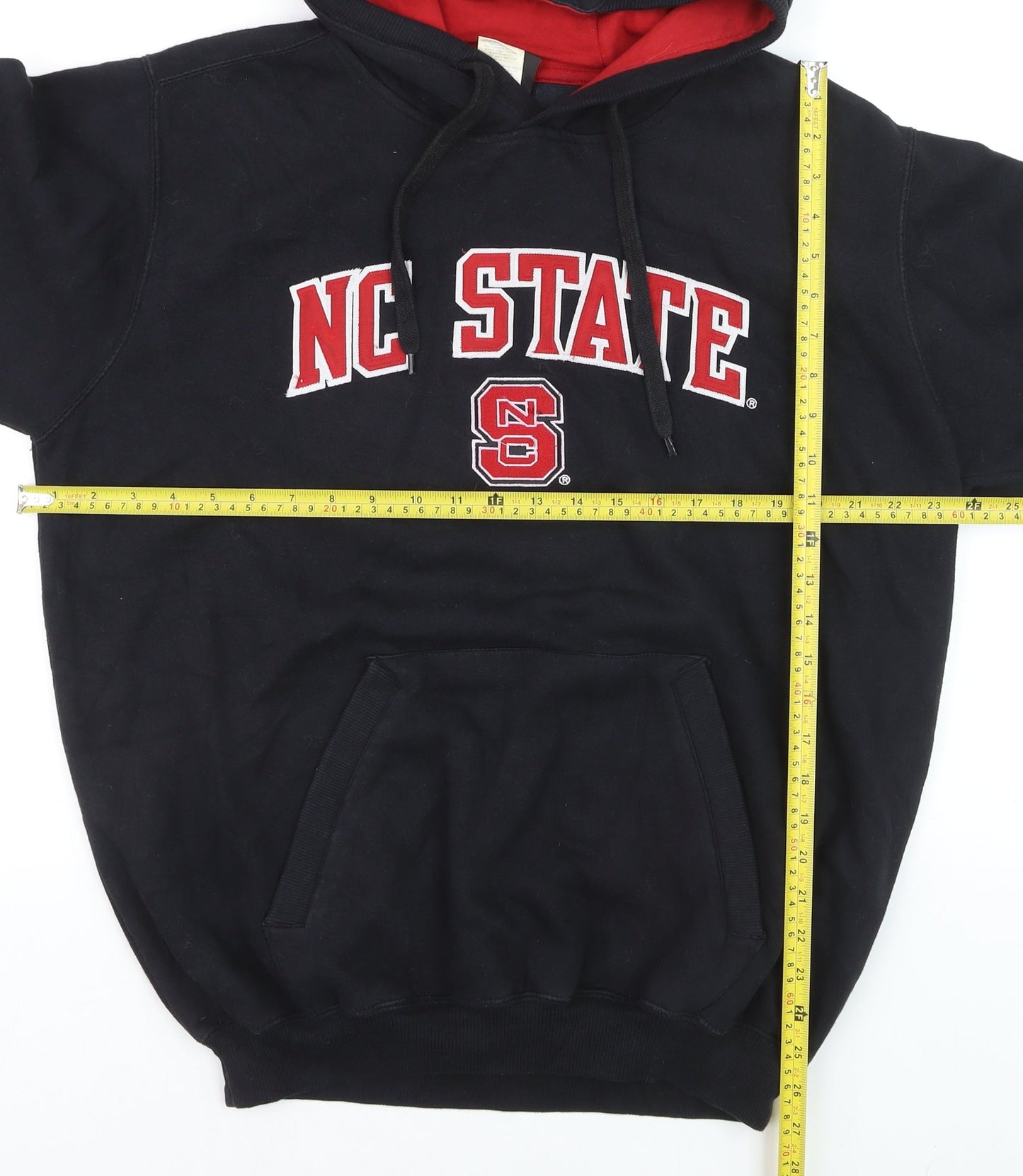 Genuine Stuff Men's Black NC State Pullover Hoodie Size L