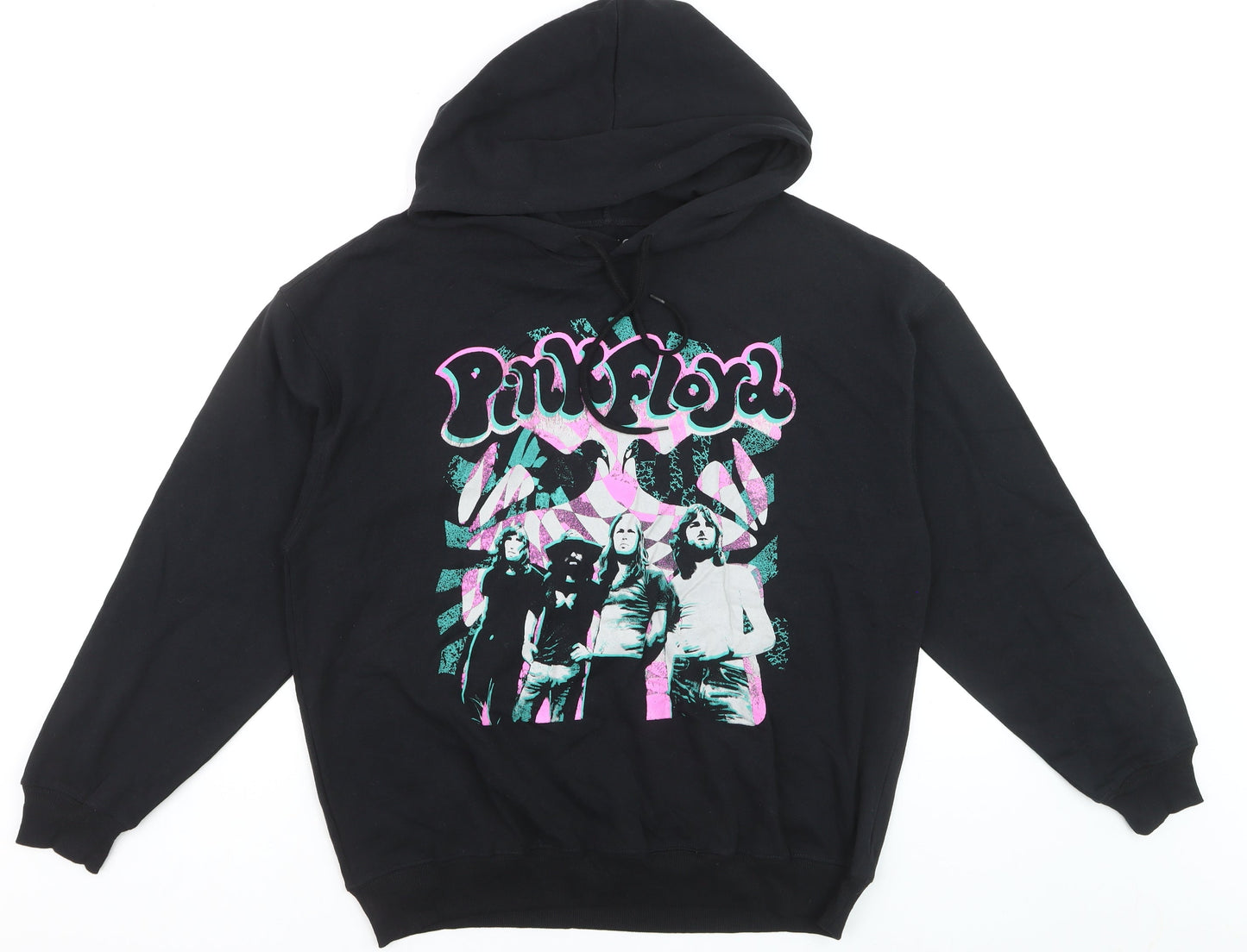 Pink Floyd Mens Black XL Pullover Hoodie Graphic Print Cotton Blend