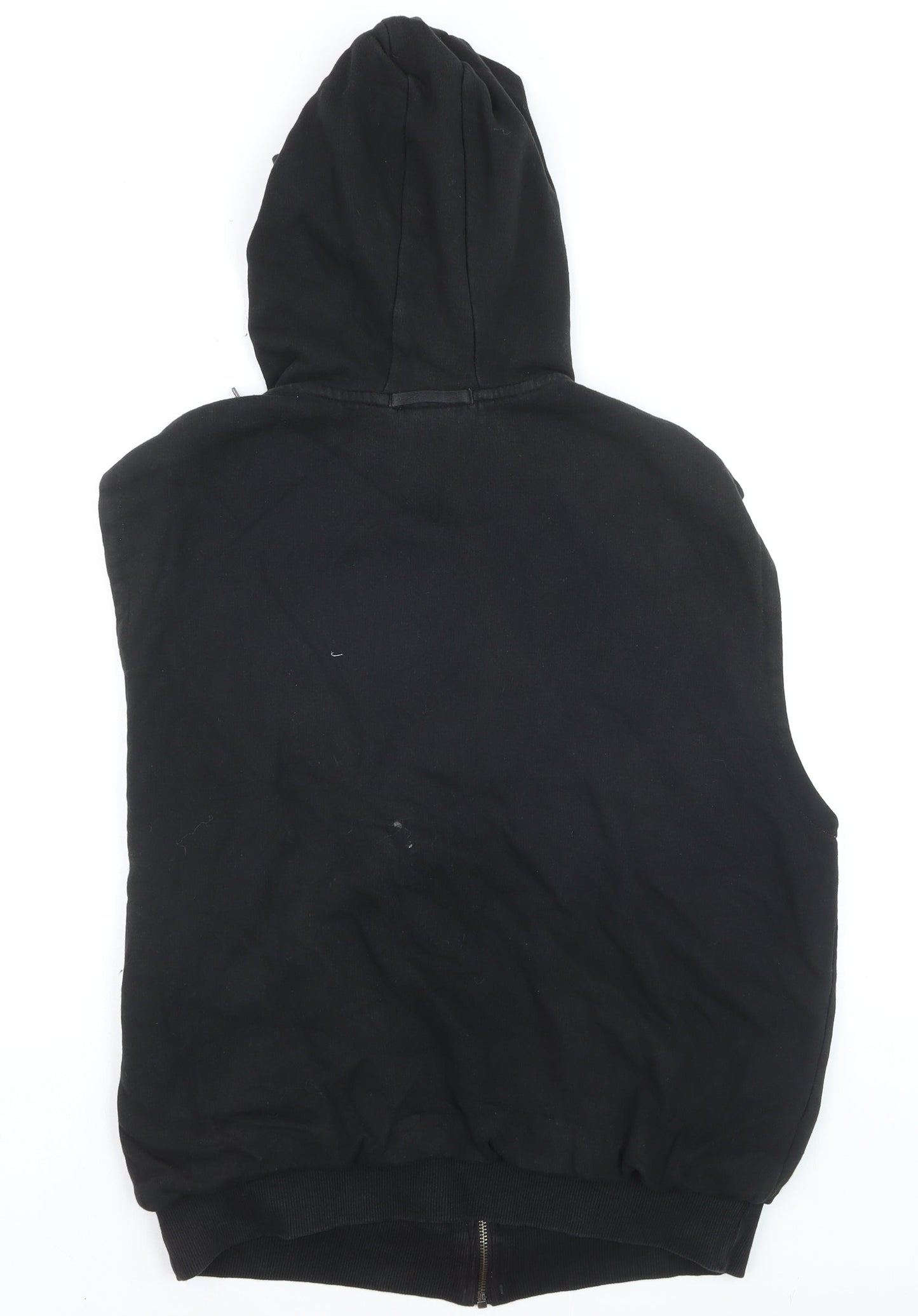 Dickies Mens Black Full Zip Sleeveless Hooded Vest Large