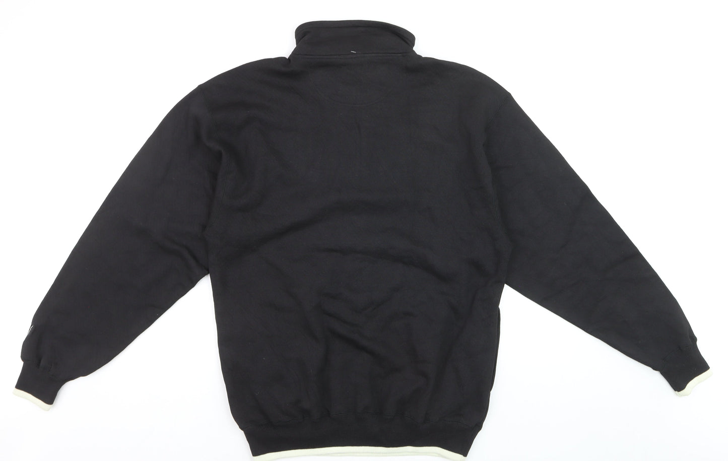 Pro Player Men's Black Spurs 1/4 Zip Sweatshirt M Vintage Sports Style