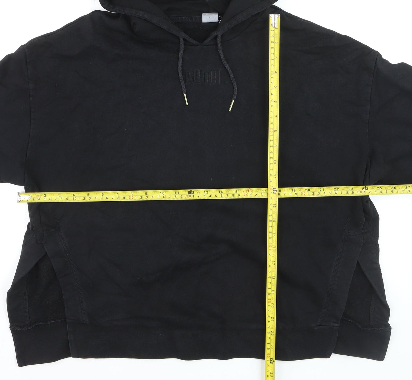 Puma Men's Black Pullover Hoodie XL Fleece Cotton Blend
