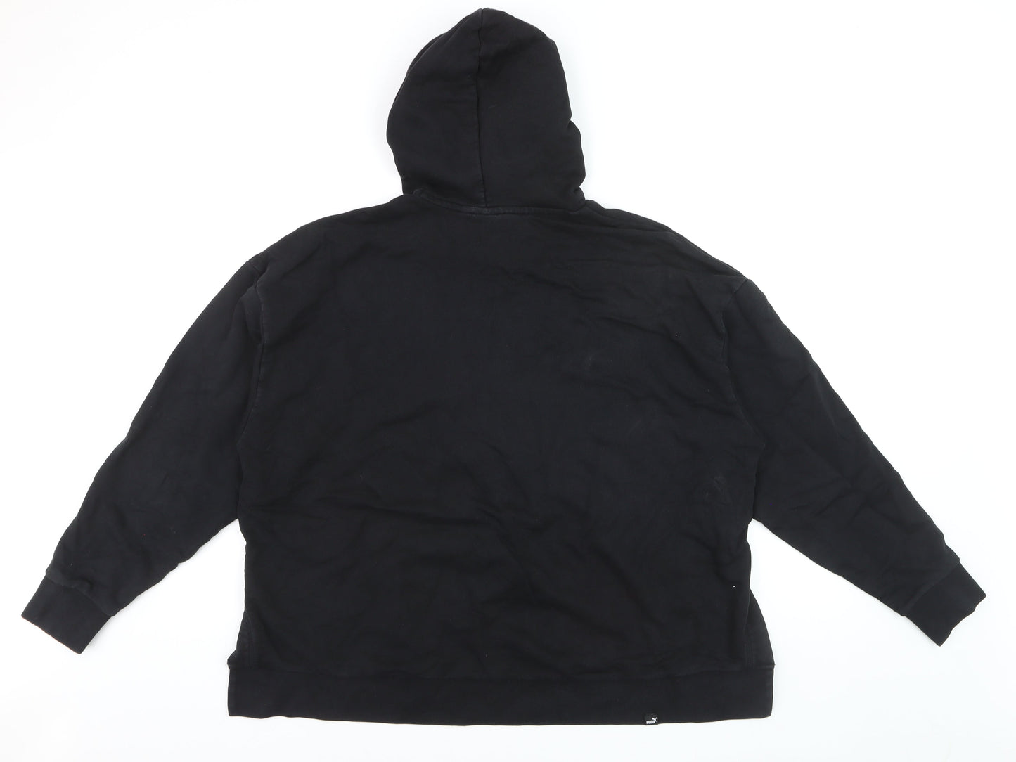 Puma Men's Black Pullover Hoodie XL Fleece Cotton Blend