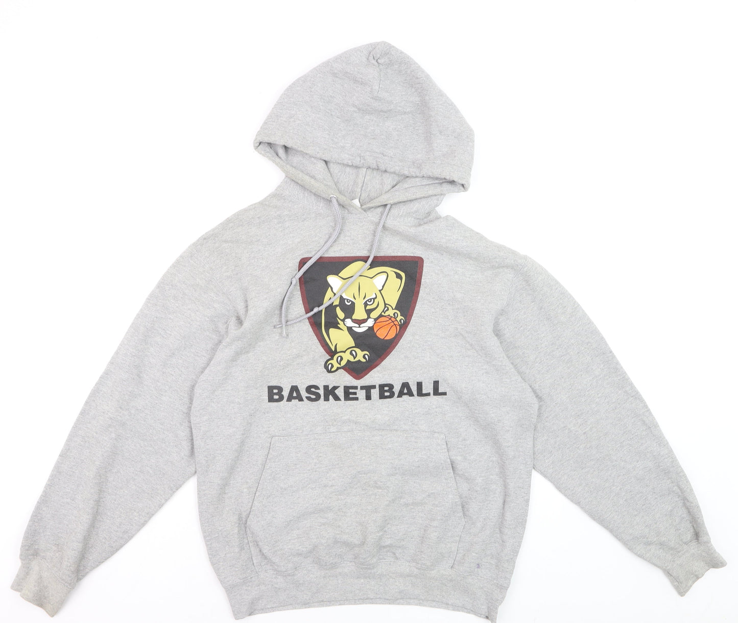 Port & Company Men's Grey Pullover Basketball Hoodie Size M