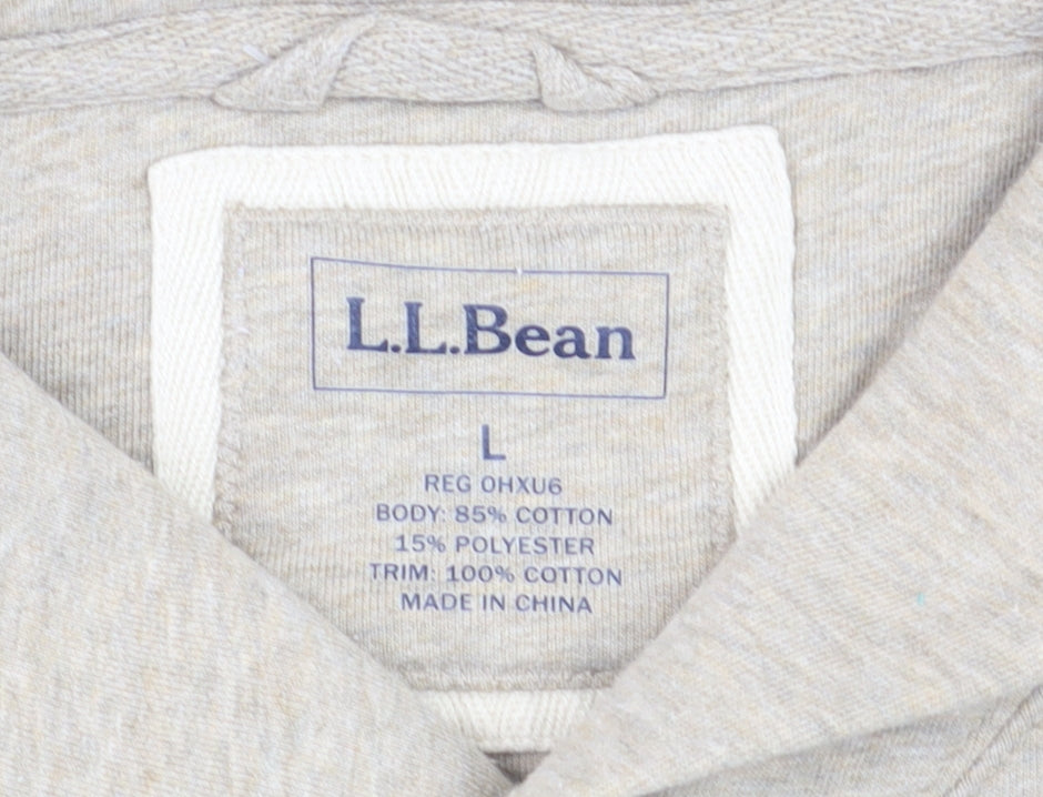 L.L.Bean Men's Beige Pullover Sweatshirt Size L Regular Fit
