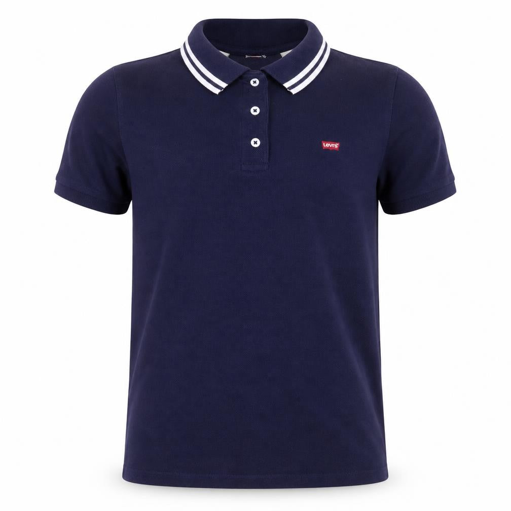 Levi's Boys Navy Blue Polo Shirt XS Short Sleeve Cotton Classic Fit