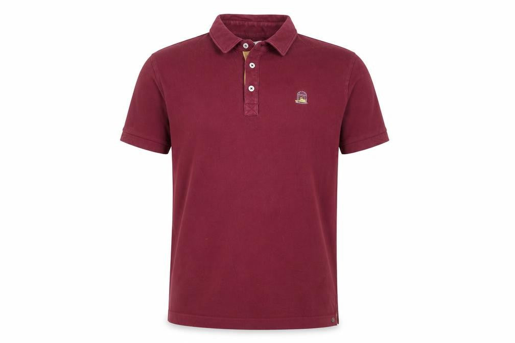 Salt & Bromley Men's Red Cotton Short Sleeve Polo Shirt Size L