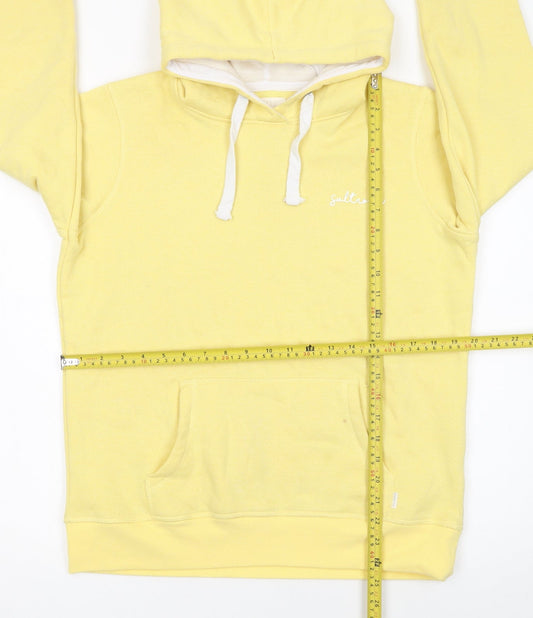 Saltrock Women Yellow Pullover Hoodie Size S Cotton Blend