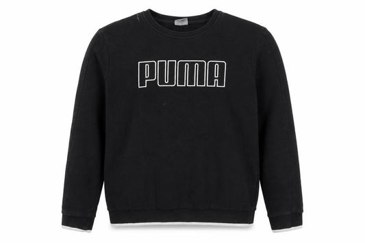 Puma Womens Black Crew Neck Pullover Sweatshirt Size 16