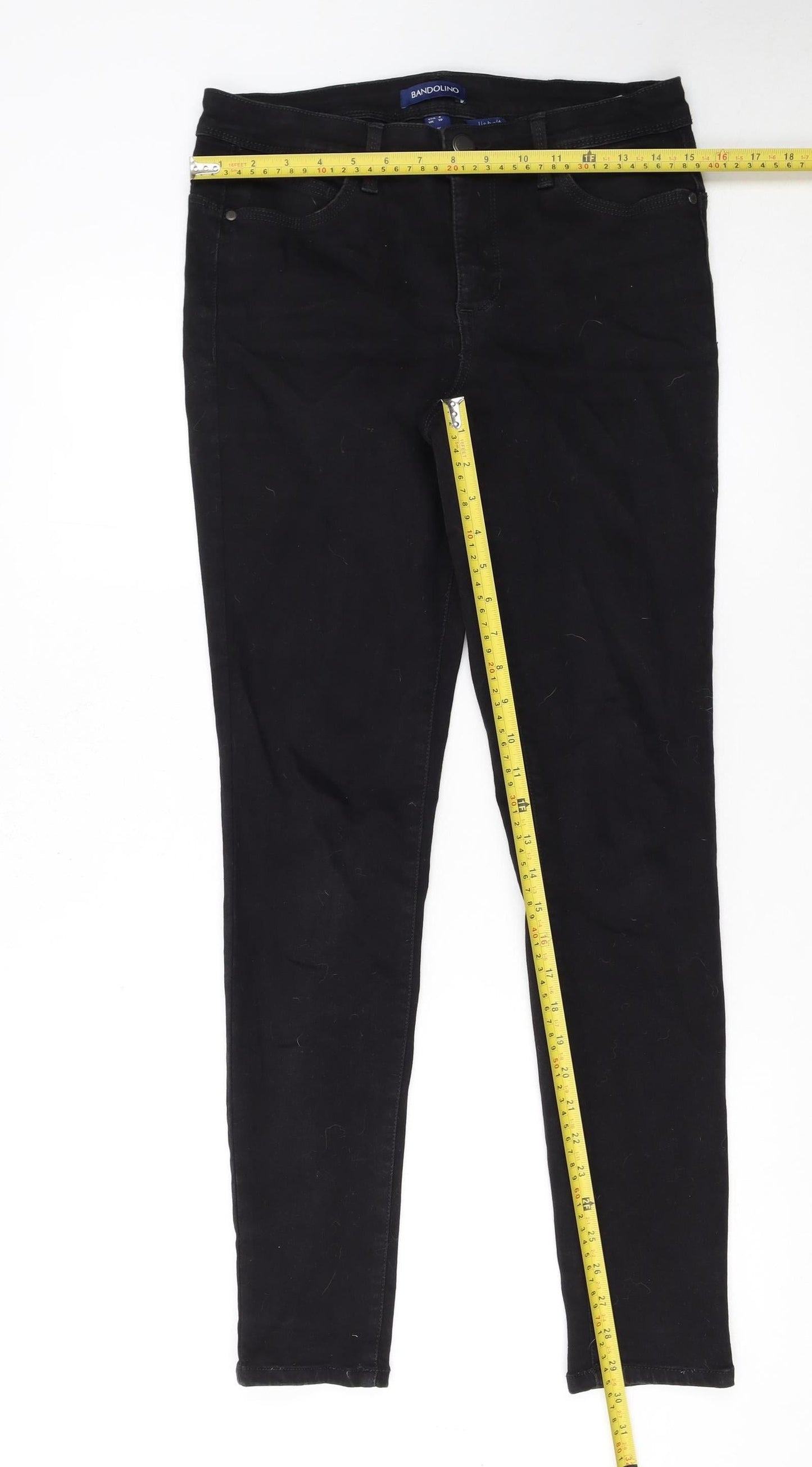 Bandolino Womens Black Skinny Jeans UK 10 Slim Fit Stretch Denim