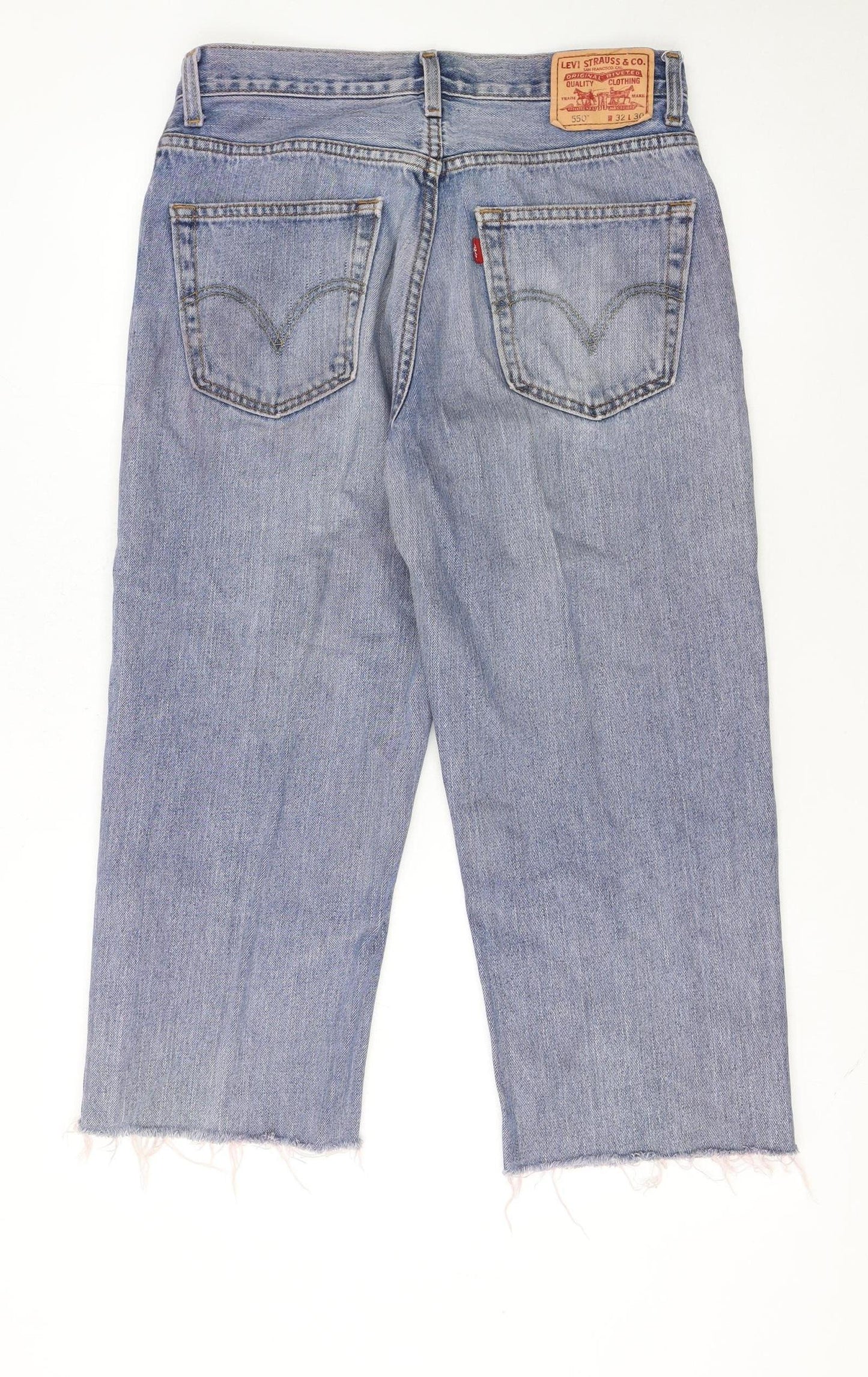 Levi's 550 Women's Blue Relaxed Fit Straight Leg Jeans Size 14