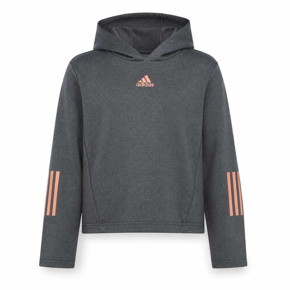 adidas Girls Grey Pullover Hoodie 12-13 Years Hooded Logo Sweatshirt
