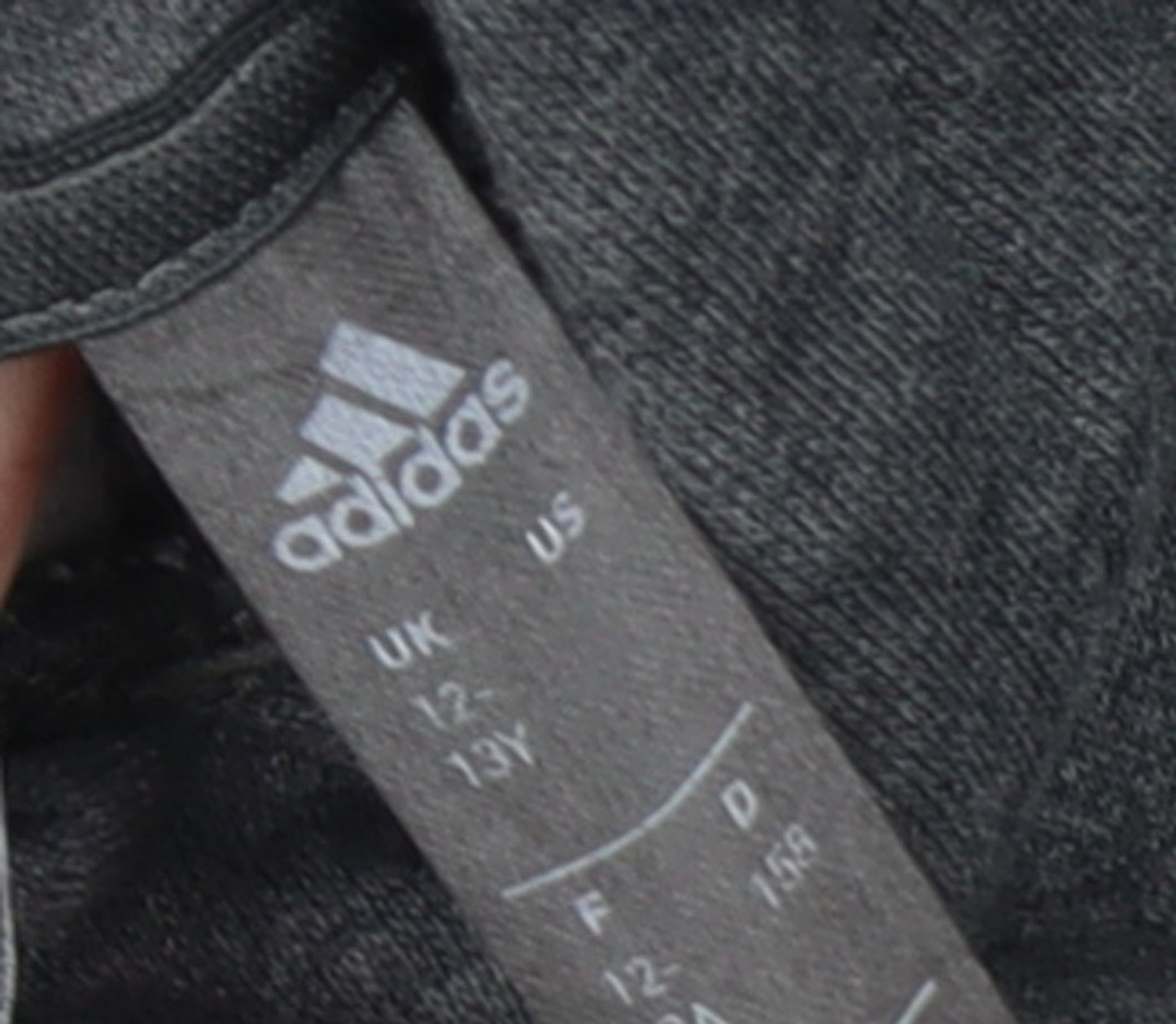 adidas Girls Grey Pullover Hoodie 12-13 Years Hooded Logo Sweatshirt