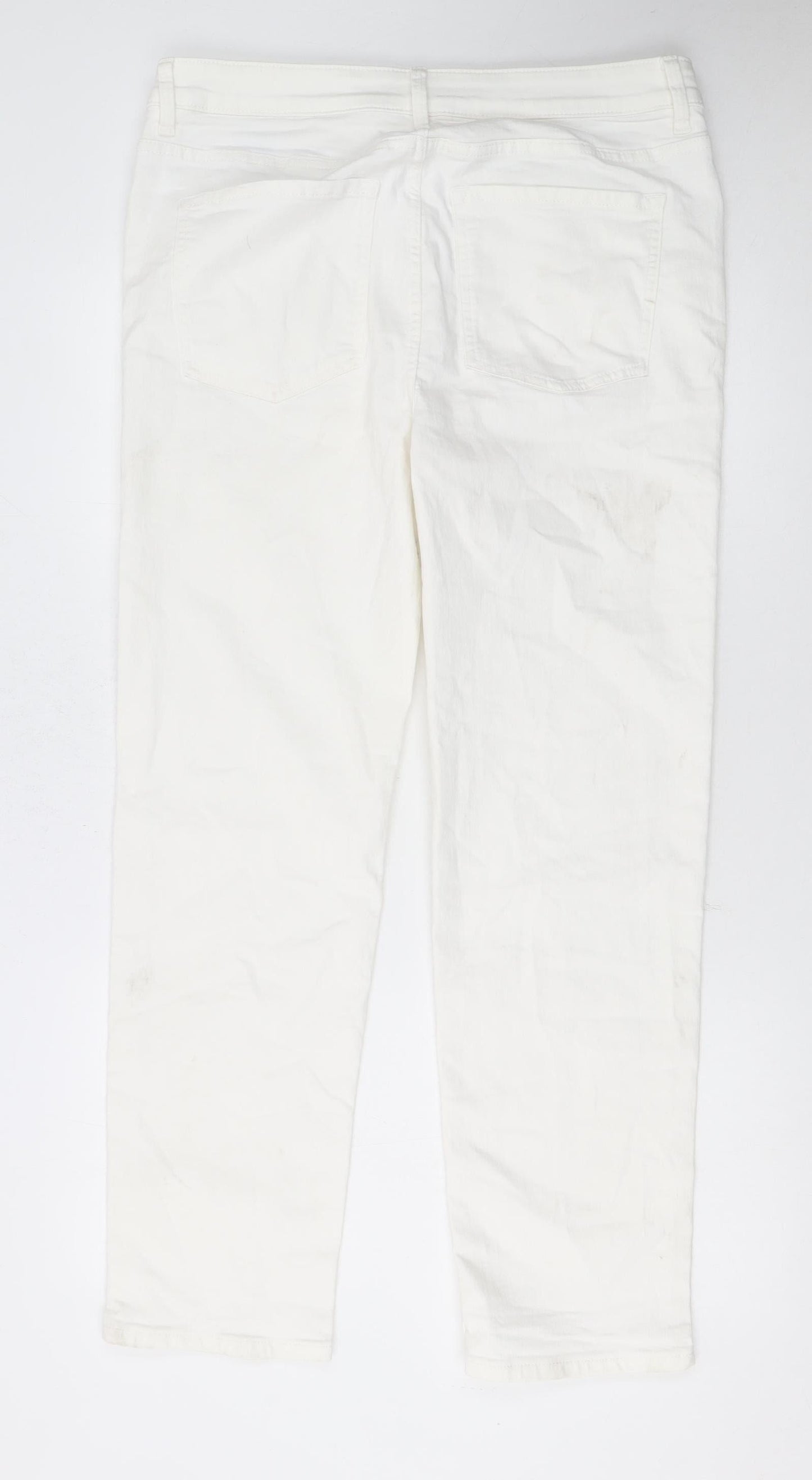 Marks and Spencer Women’s White Sienna Straight Jeans Size 16 Regular Fit