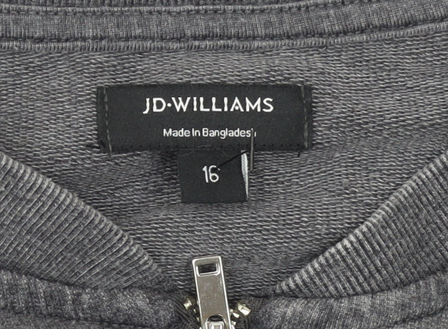 JD Williams Women Grey Size 16 Cotton Blend Full Zip Basic Jacket