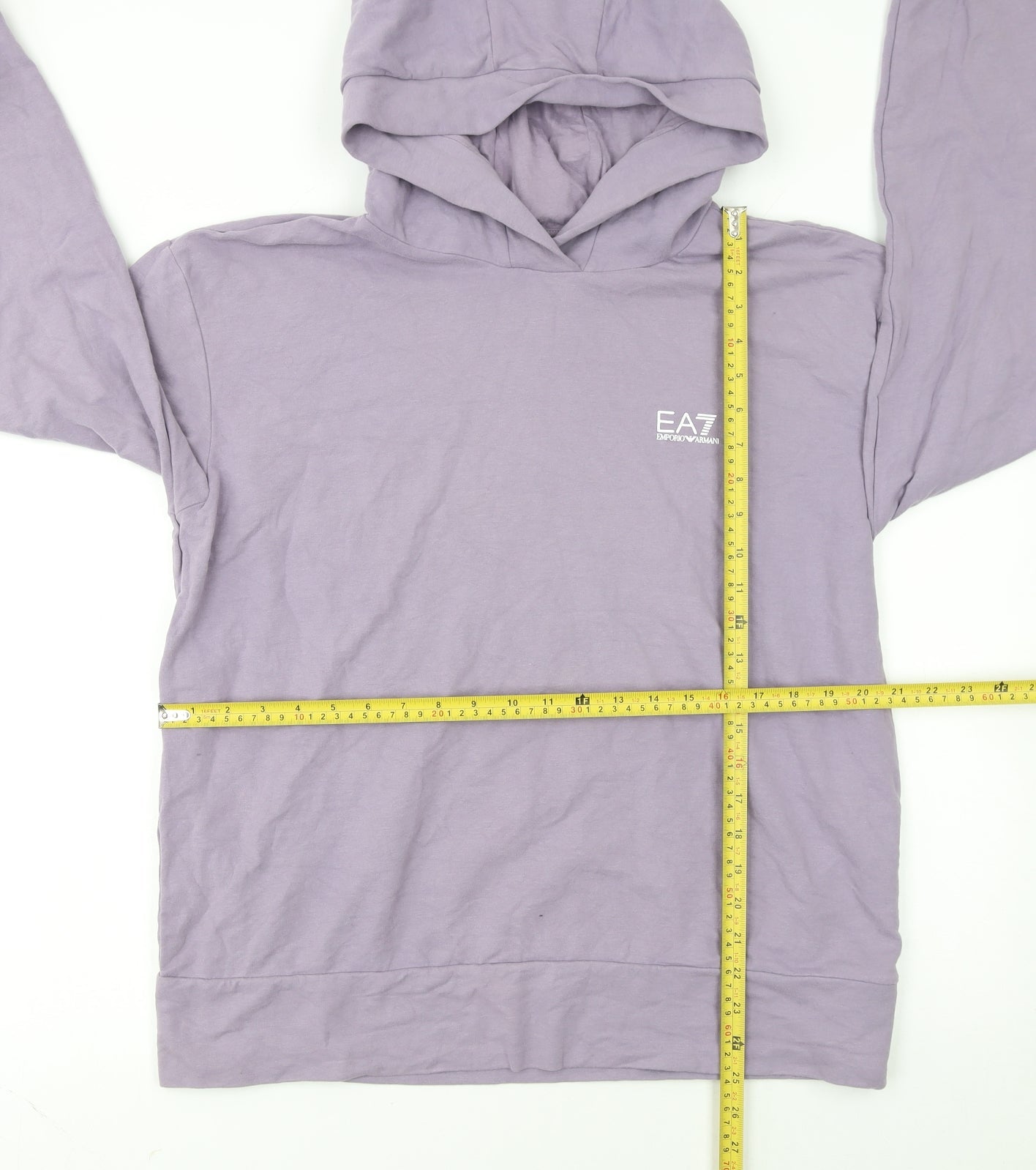Emporio Armani EA7 Womens Purple Pullover Hoodie XL Cotton Casual
