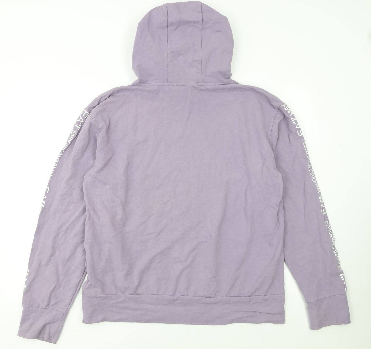 Emporio Armani EA7 Womens Purple Pullover Hoodie XL Cotton Casual