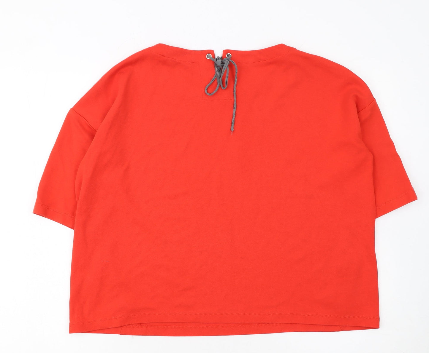Betty Barclay Women Red Cotton Relaxed Button Blouse Size 14