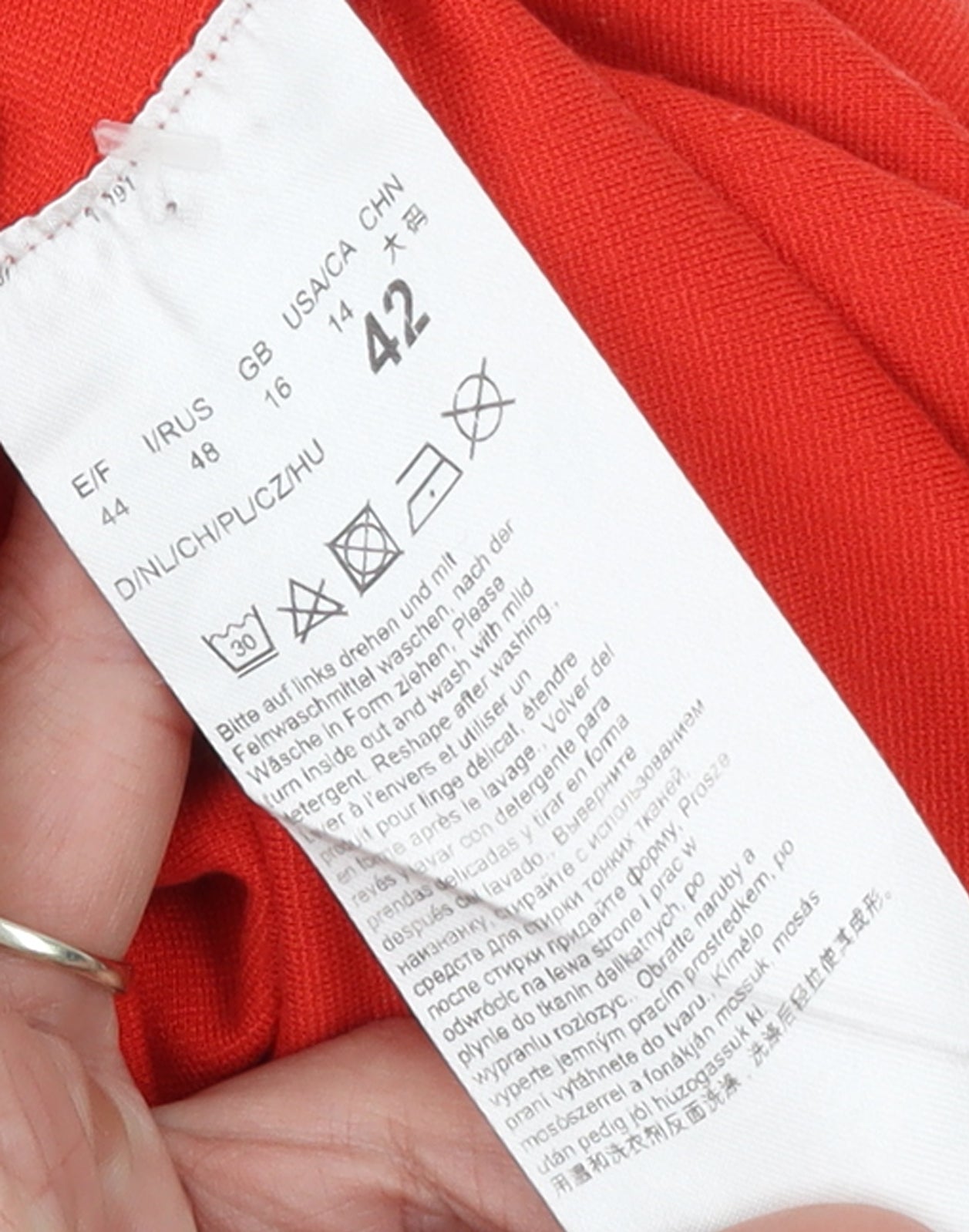 Betty Barclay Women Red Cotton Relaxed Button Blouse Size 14